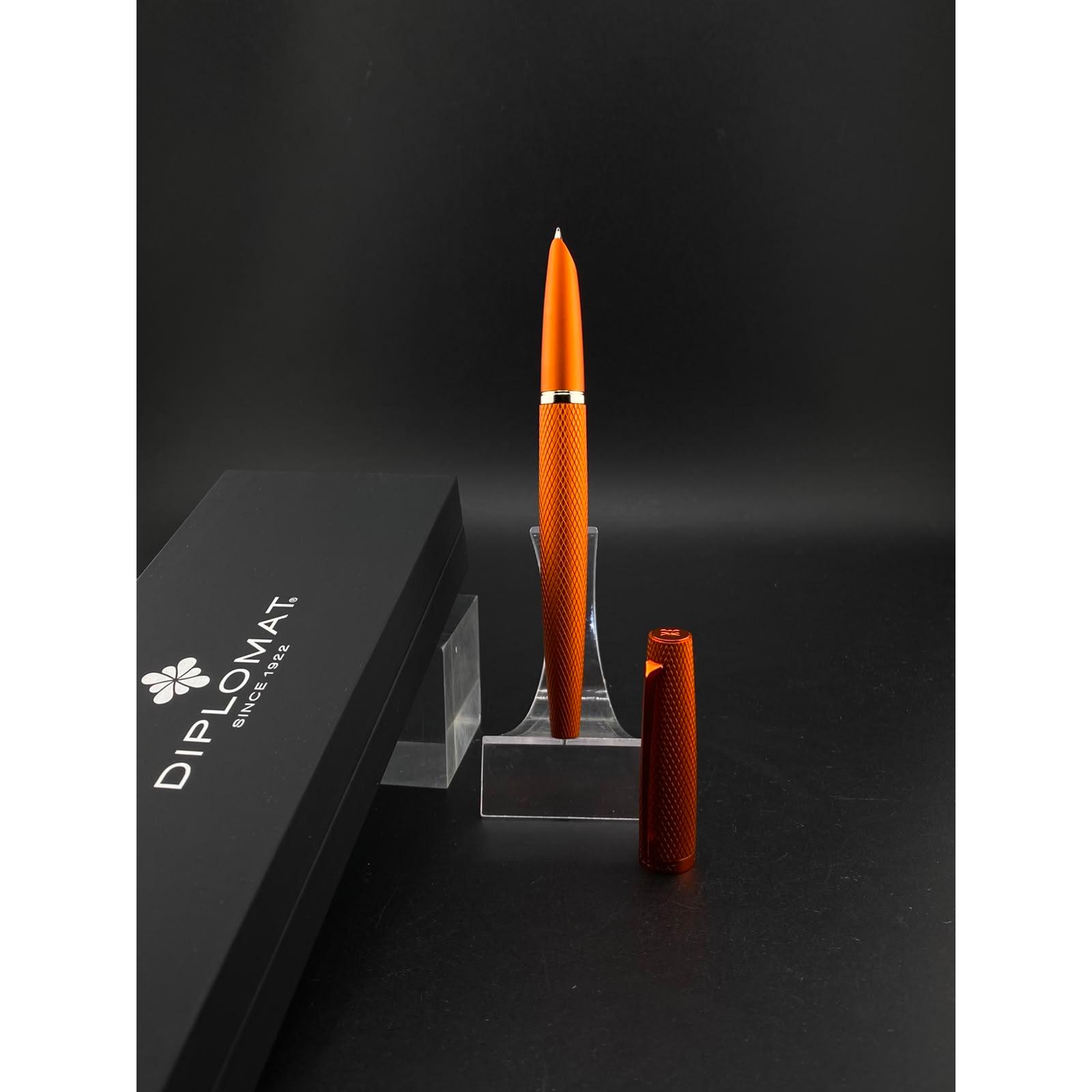Pluma Diplomat Viper Naranja Guilloché