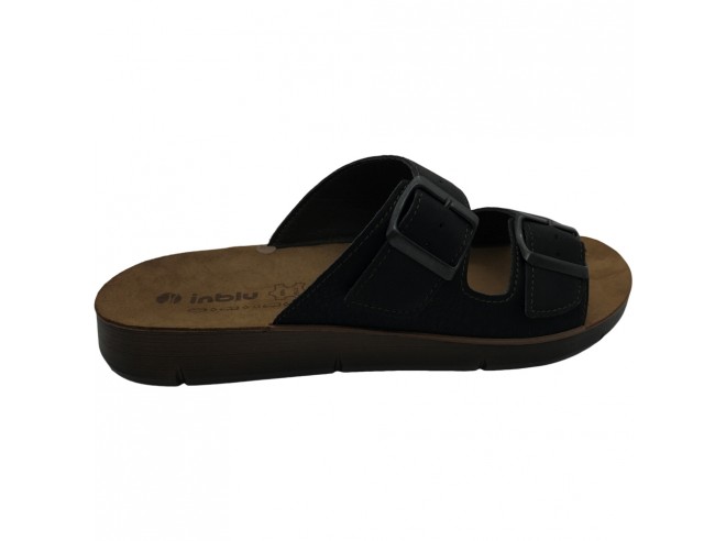 Inblu Sandalia Hombre CM000034 Marrón Piel Acolchada