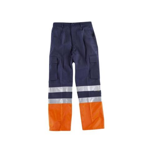 Pantalón Bicolor con Cintas Reflectantes y Cintura Elástica