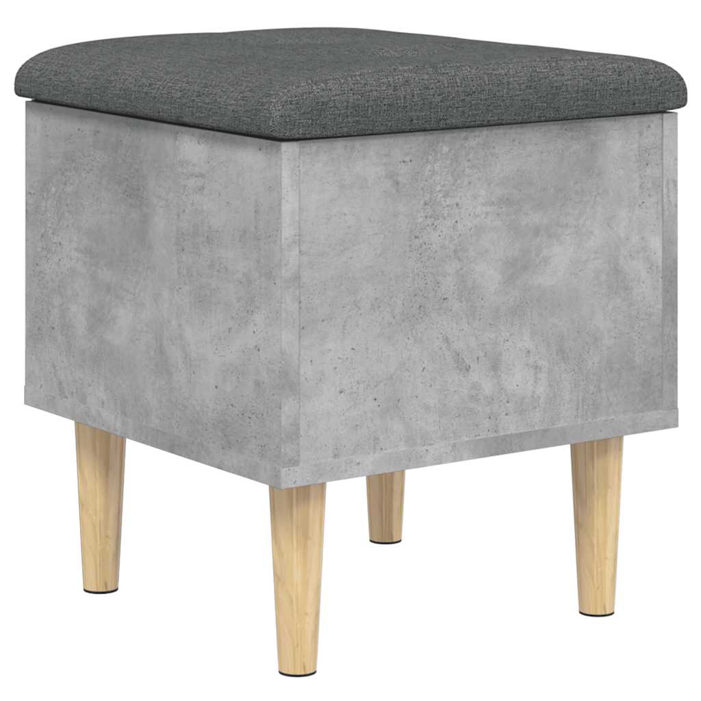vidaXL Banco con almacenaje madera de ingeniería 42x42x46 cm en color Blanco/Roble Sonoma/Gris hormigón y más