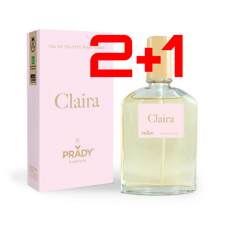 3 UNIDADES (2+1 Gratis) CLAIRA Eau de Toilette para mujer 90ml Prady Fragancia inspirada en otros perfumes Pour Femme Colonia