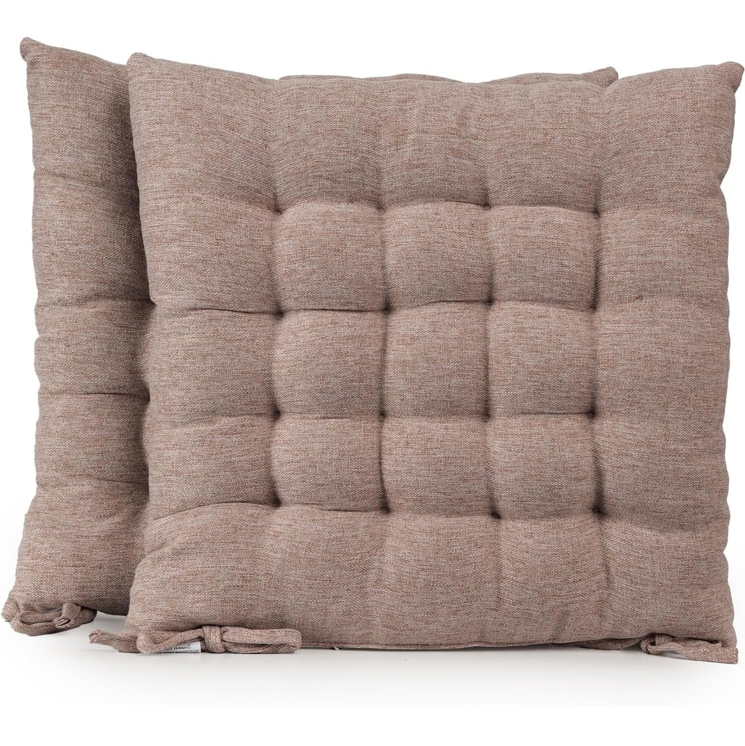 C.A | Cojines para Silla 🪑 | 40×40×5 cm | Ultra Cómodos y Suaves | Tejido Trenzado Resistente | Acolchados y Lavables | Interior/Exterior