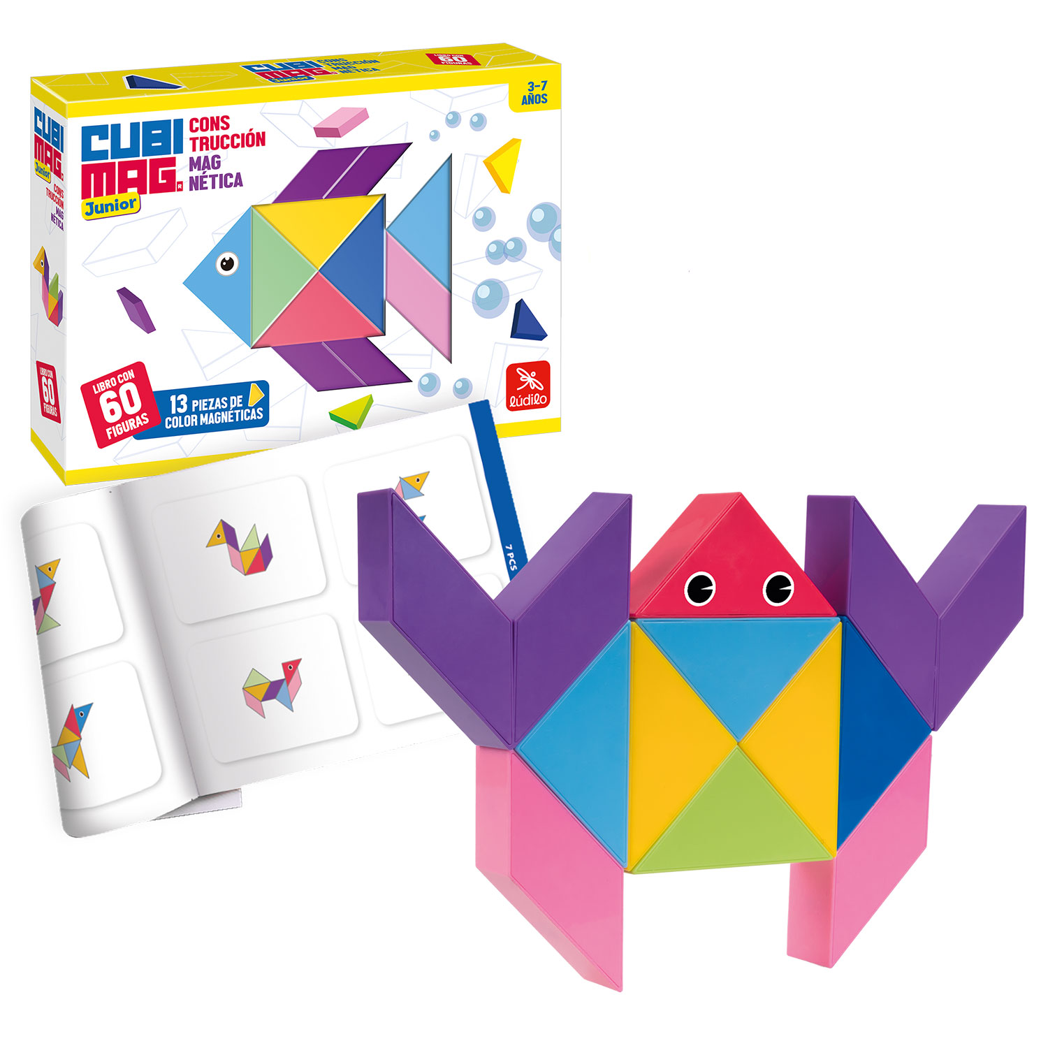 Ludilo - Cubimag Jr  Rompecabezas Niños  Tangram Infantil  Juguetes Niños 3 Años O Más  Juegos Infantiles  Juegos Educativos Niños 3 Años O Más