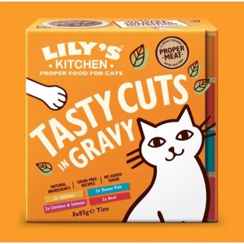 Lily's Tasty Cuts in Gravy Multipack para Gatos 8 x 85 gr