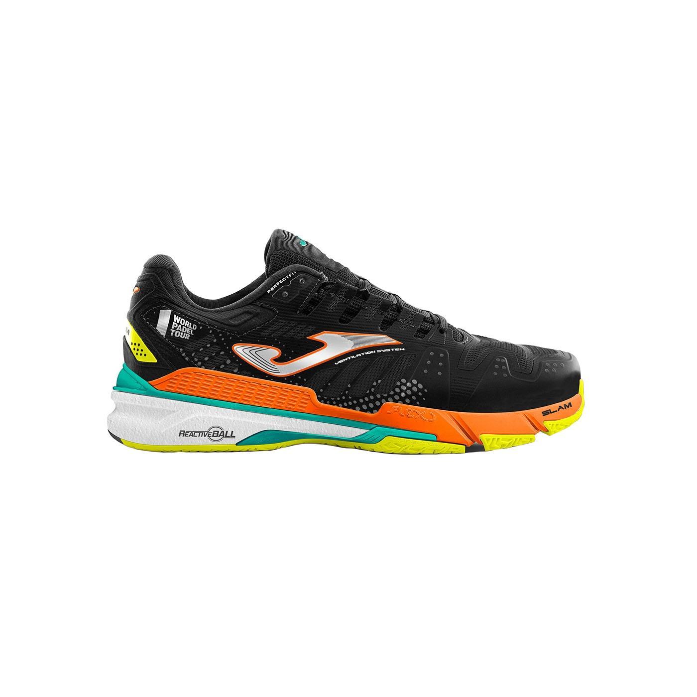 Zapatilla Hombre Joma Slam 22 Clay Negra Naranja