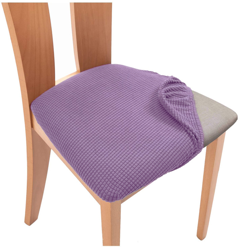 OmHO Funda de cojín para silla de oficina y hogar, funda de cojín de asiento cuadrado, funda antiincrustante, funda de silla elástica curva, funda de taburete, funda dividida