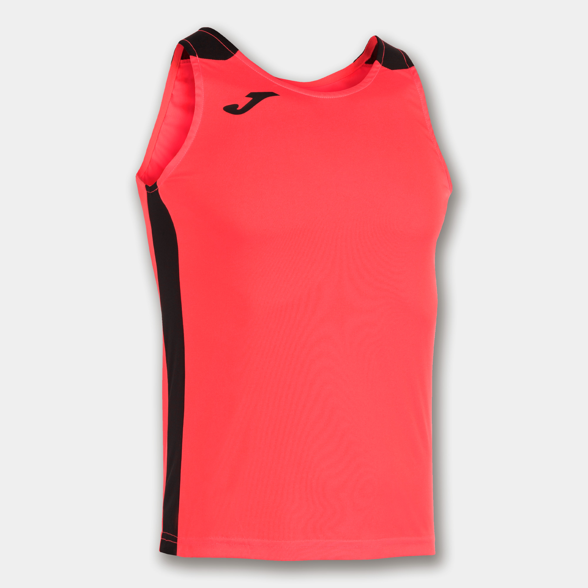 Camiseta S/M Hombre Joma Record II 102222 Coral Flúor Negro 041 Transpirable