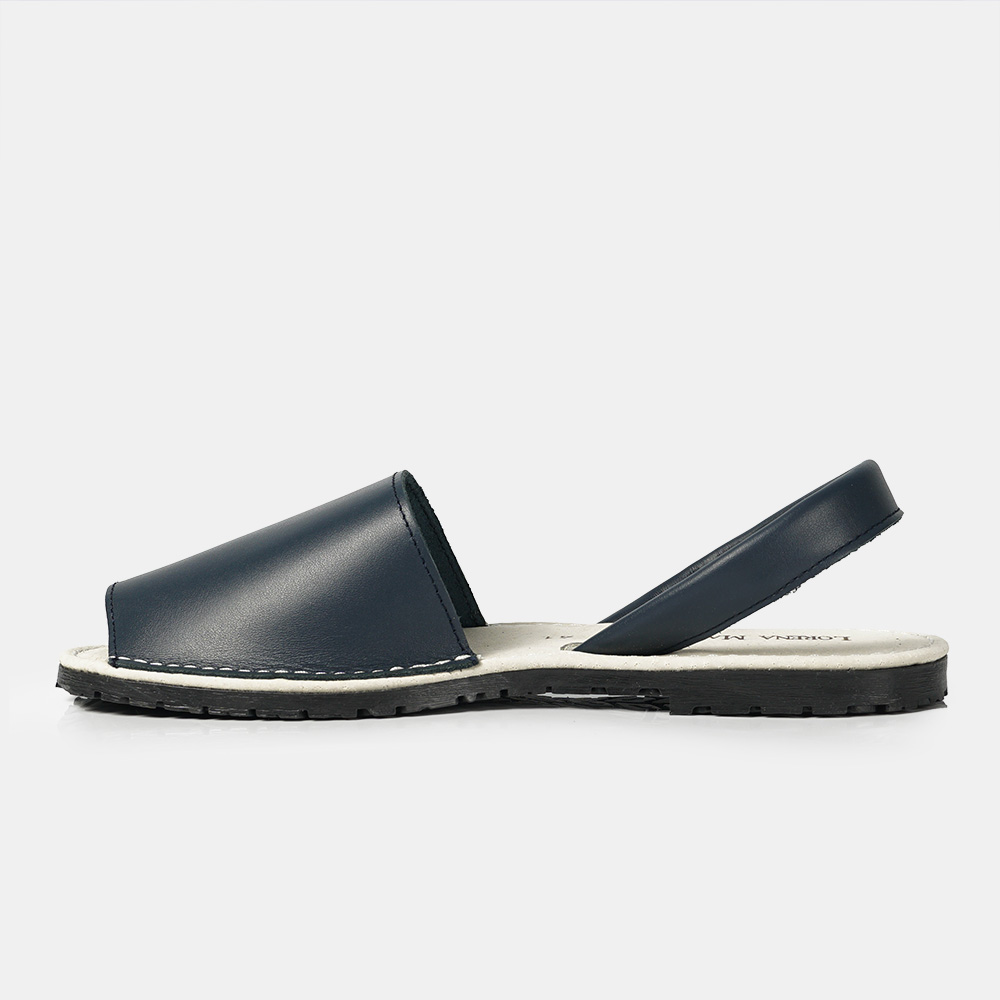 1990s Sandalias de Piel para Mujer, Cómodo Tacón Bajo, Hecho en España