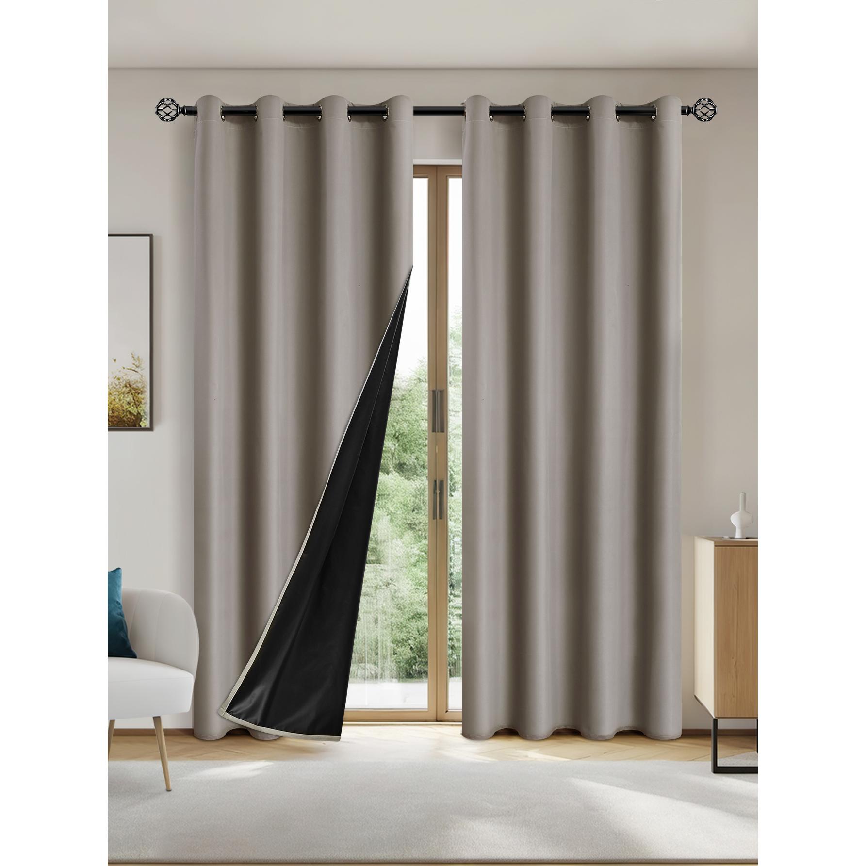 MOV Cortinas De Blackout 100% En Color Sólido Para Protección Solar Y Aislamiento Total Para Dormitorio Y Sala De Estar