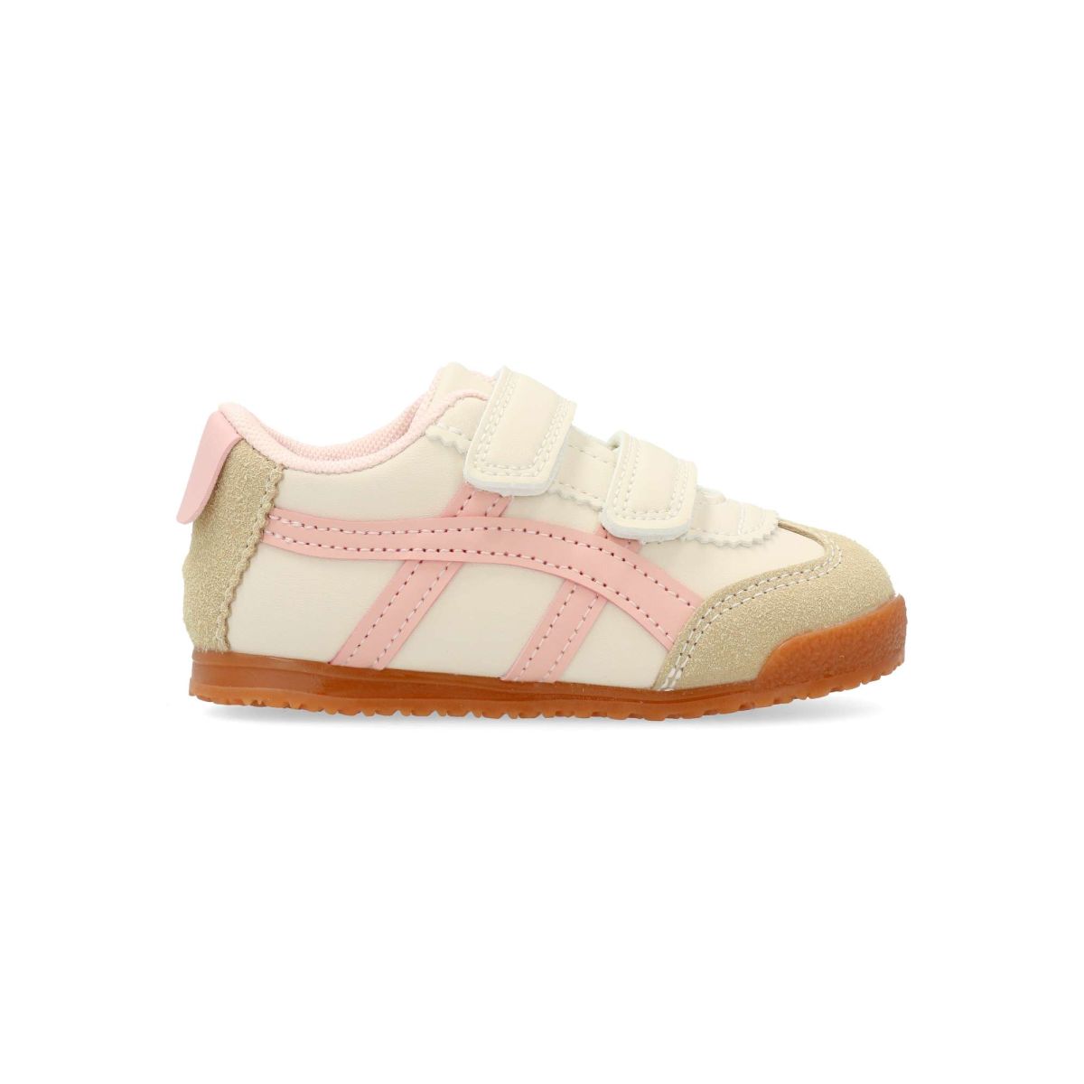 Peke's by Vanessa - Zapatillas deportivas PEKES para niño, estilo casual con cierre de tiras adherentes, suela de goma ligera y flexible color caramelo, plantilla acolchada y extraíble