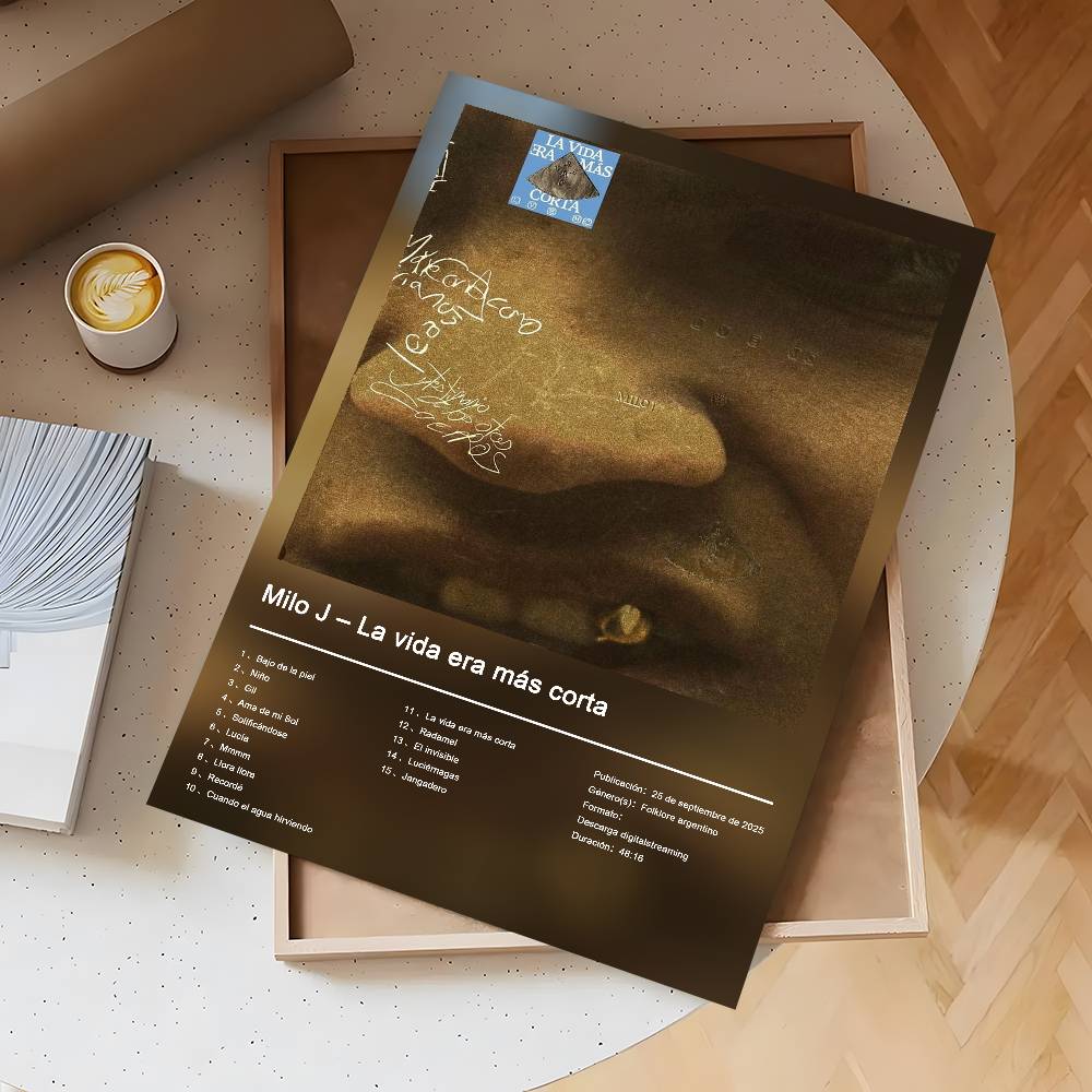 TK Póster De Álbum Singer M-Milo J Adhesivo Autoadhesivo Para Decoración De Bar Y Sala De Estar Arte Moderno Impresión De Alta Calidad Regalo