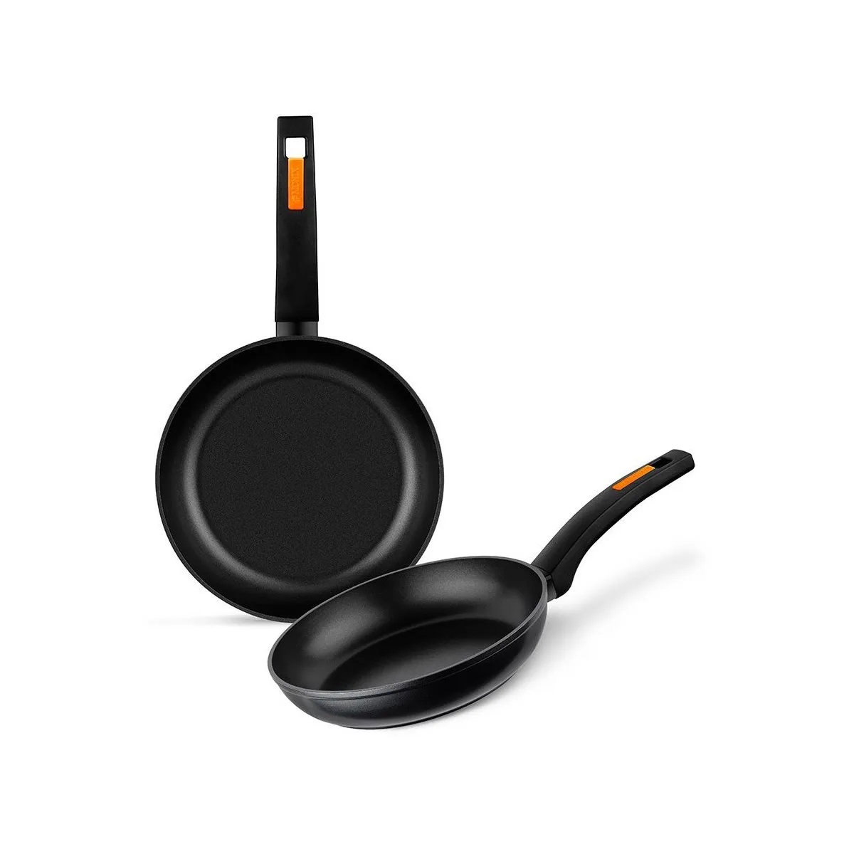 Monix Fuego - Set 2 Sartenes, Lote 20 y 24 cm, Antiadherentes, Aluminio Forjado, Cocina de Inducción, Gas y Vitrocerámica