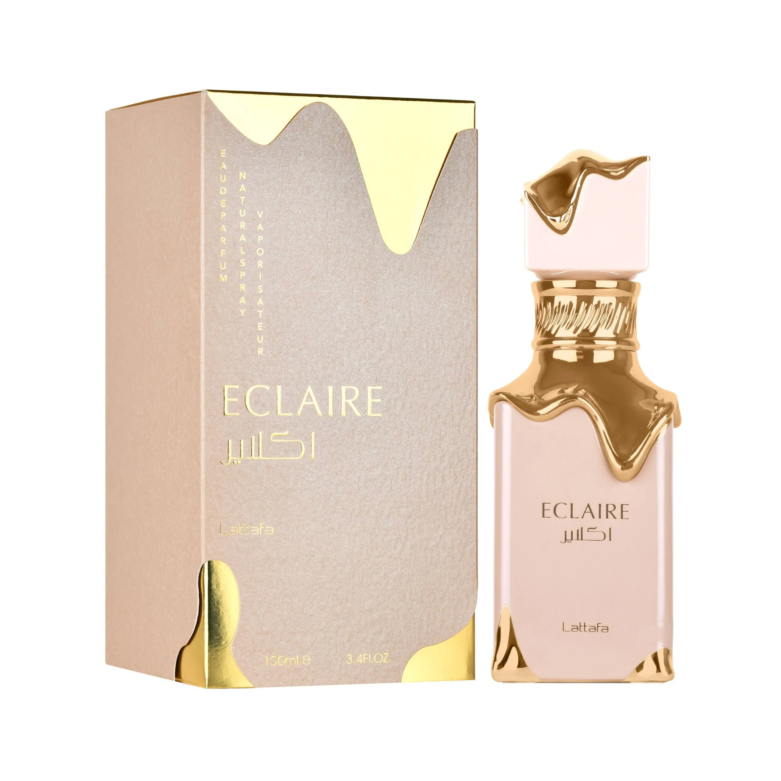 Lattafa Eclaire 100Ml - Perfume Árabe Original De Mujer Con Caramelo, Miel Y Vainilla | Fragancia Dulce, Cremosa Y Adictiva