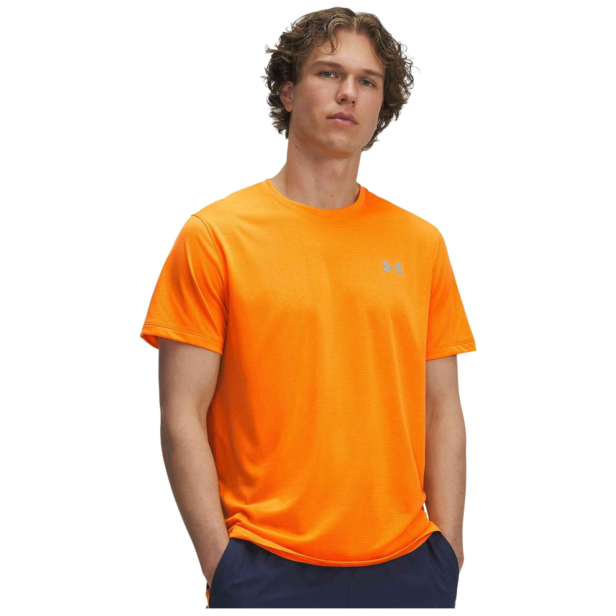 Camiseta De Manga Corta Under Armour modelo 1382582-793 para Hombre en color Naranja