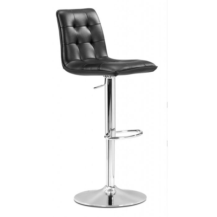 Taburete DESIREE NEW (M), cromado, similpiel color a elegir (blanco o negro)