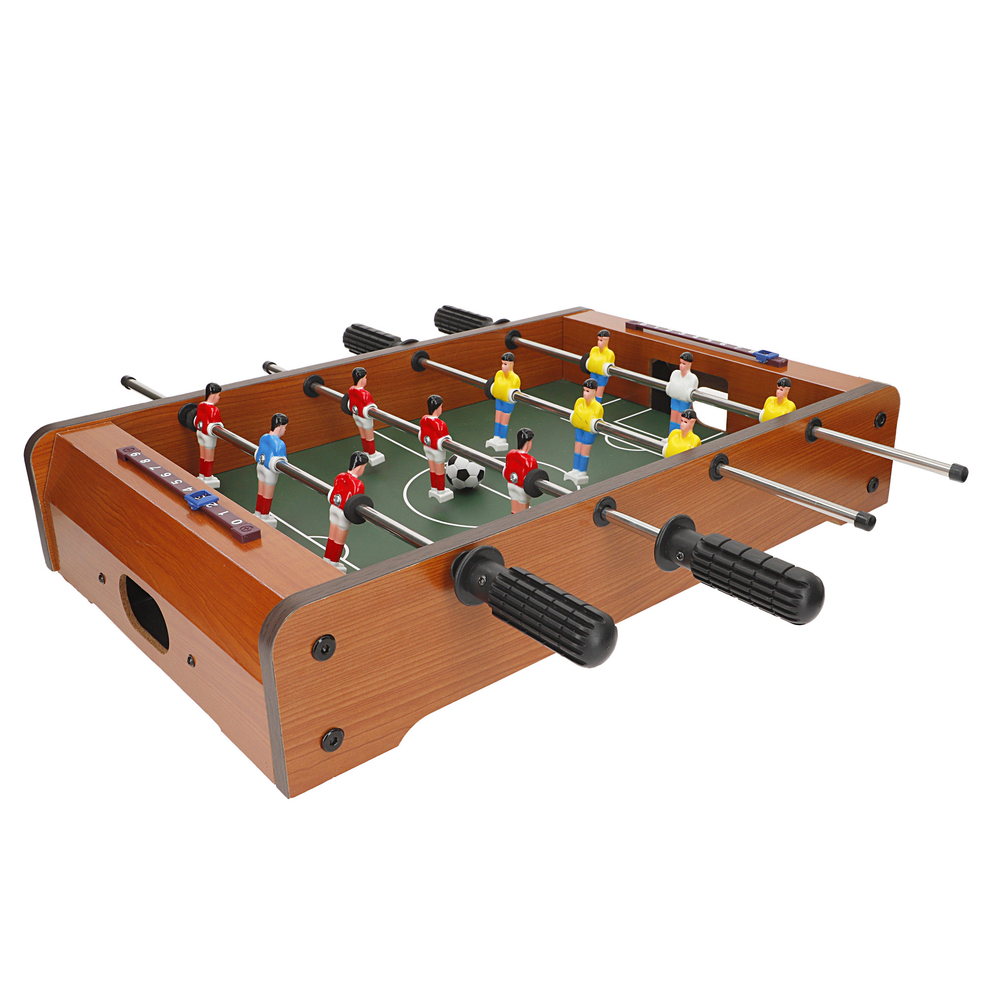 CB Games - Futbolín para niños, estructuras madera resistente, con marcadores manuales, 2-4 jugadores, distintos tamaños, futbolines, fútbol infantil, juguetes para niños, juegos de mesa, recreativos en casa