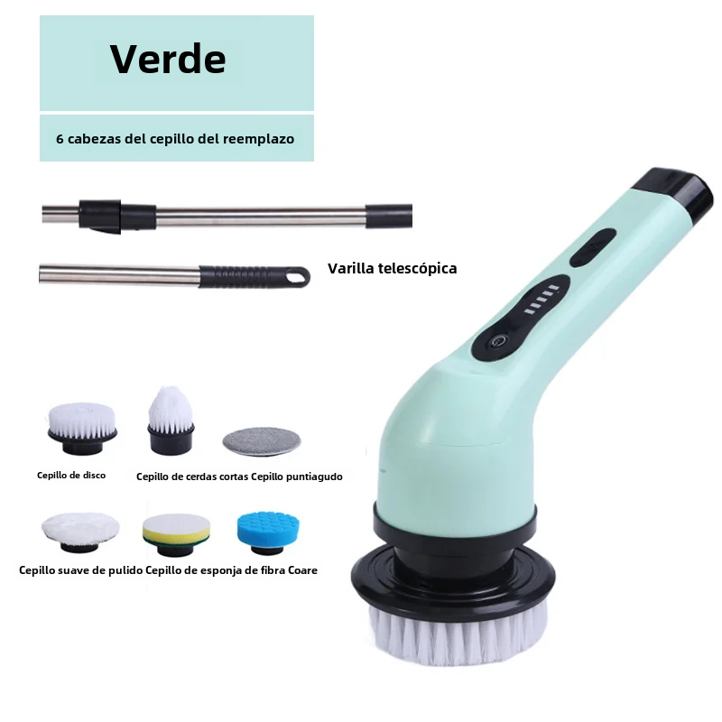 Cepillo de Limpieza Eléctrico Inalámbrico Multifuncional 9-en-1 Rotativo de Mano con USB