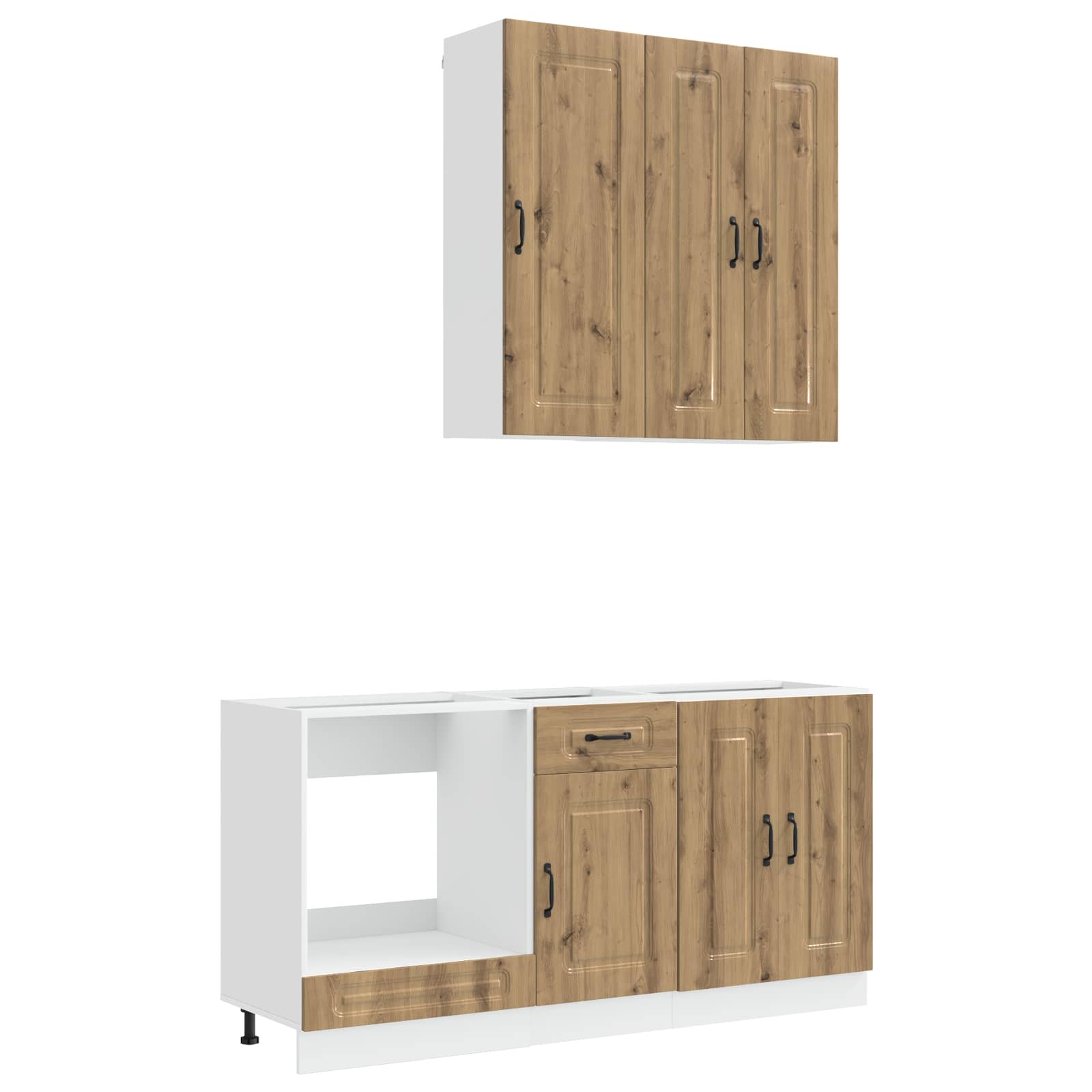 vidaXL Unidad de cocina KALMAR 5 uds.  Madera de ingeniería Multicolor