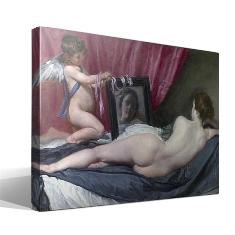 Cuadro Canvas Venus del Espejo Diego Velázquez - Alta Resolución - Lienzo Algodón 100% - Bastidor Abeto - Fabricado a Mano