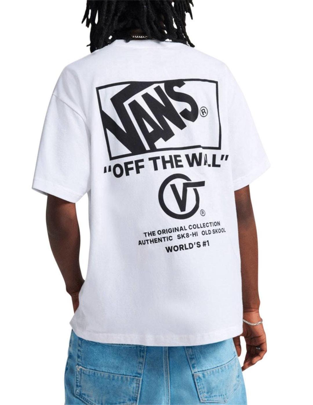 VANS CAMISETA BLANCA STACKED