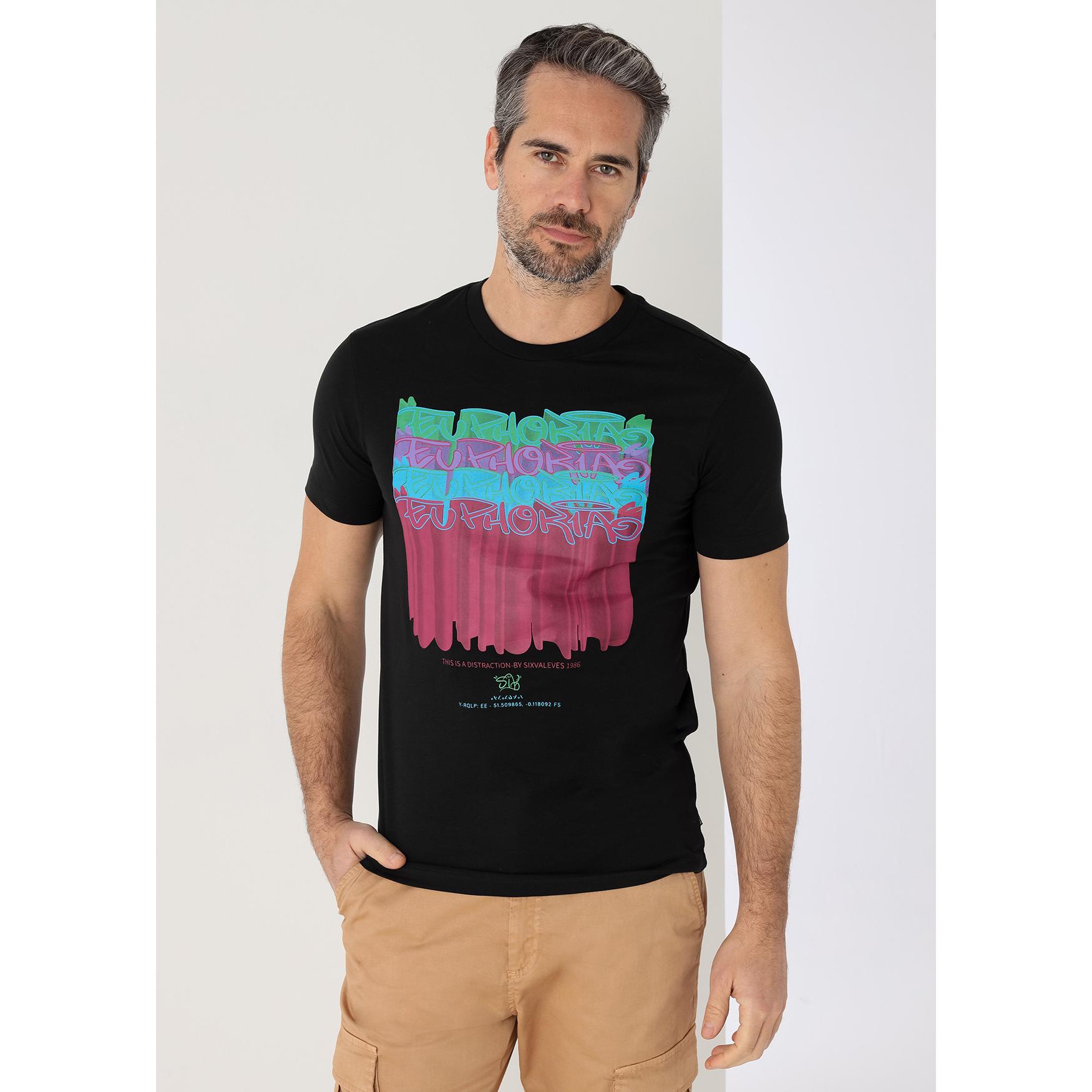 SIX VALVES - Camiseta de manga corta con grafica multicolor