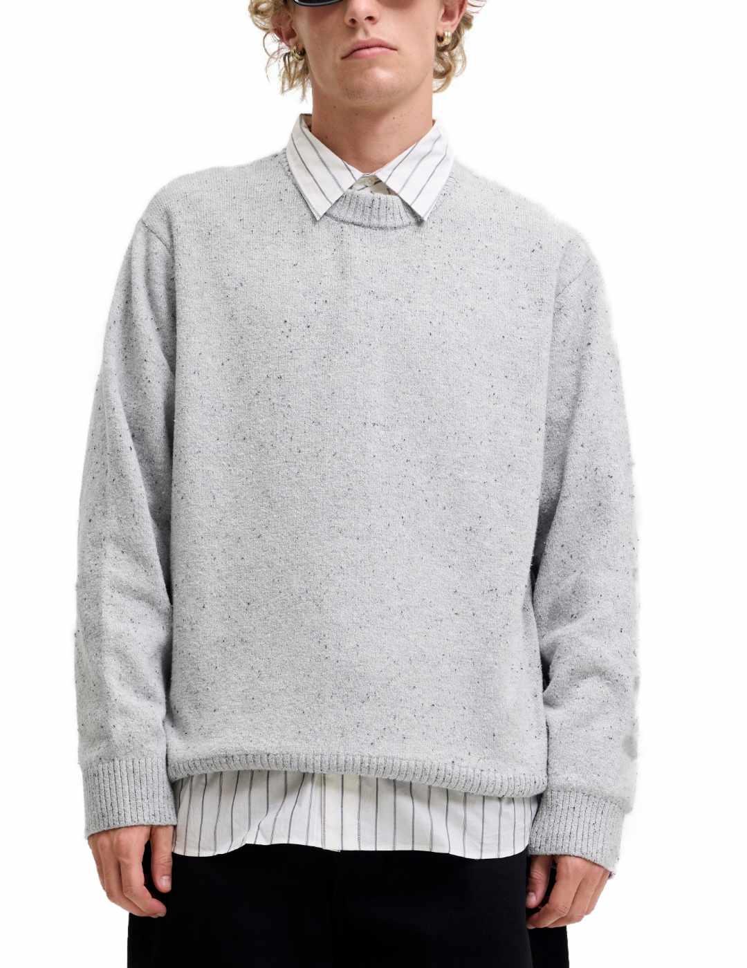 Jersey Jack&Jones Norrebro gris jaspeado para hombre