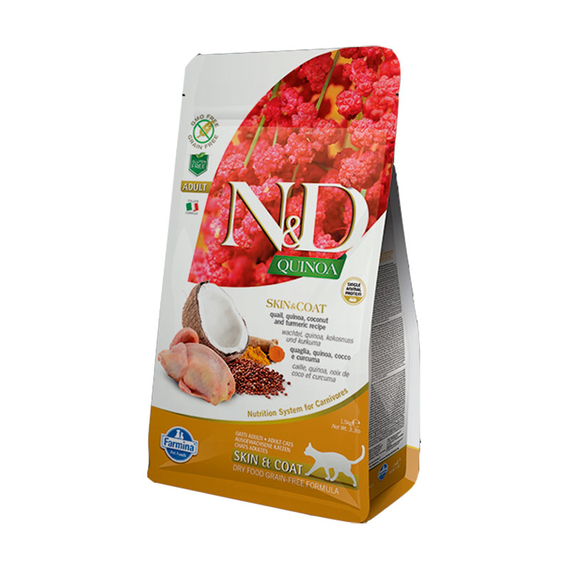 Farmina N&D Cat Quinoa Skin Coat Codorniz Pienso para Gatos