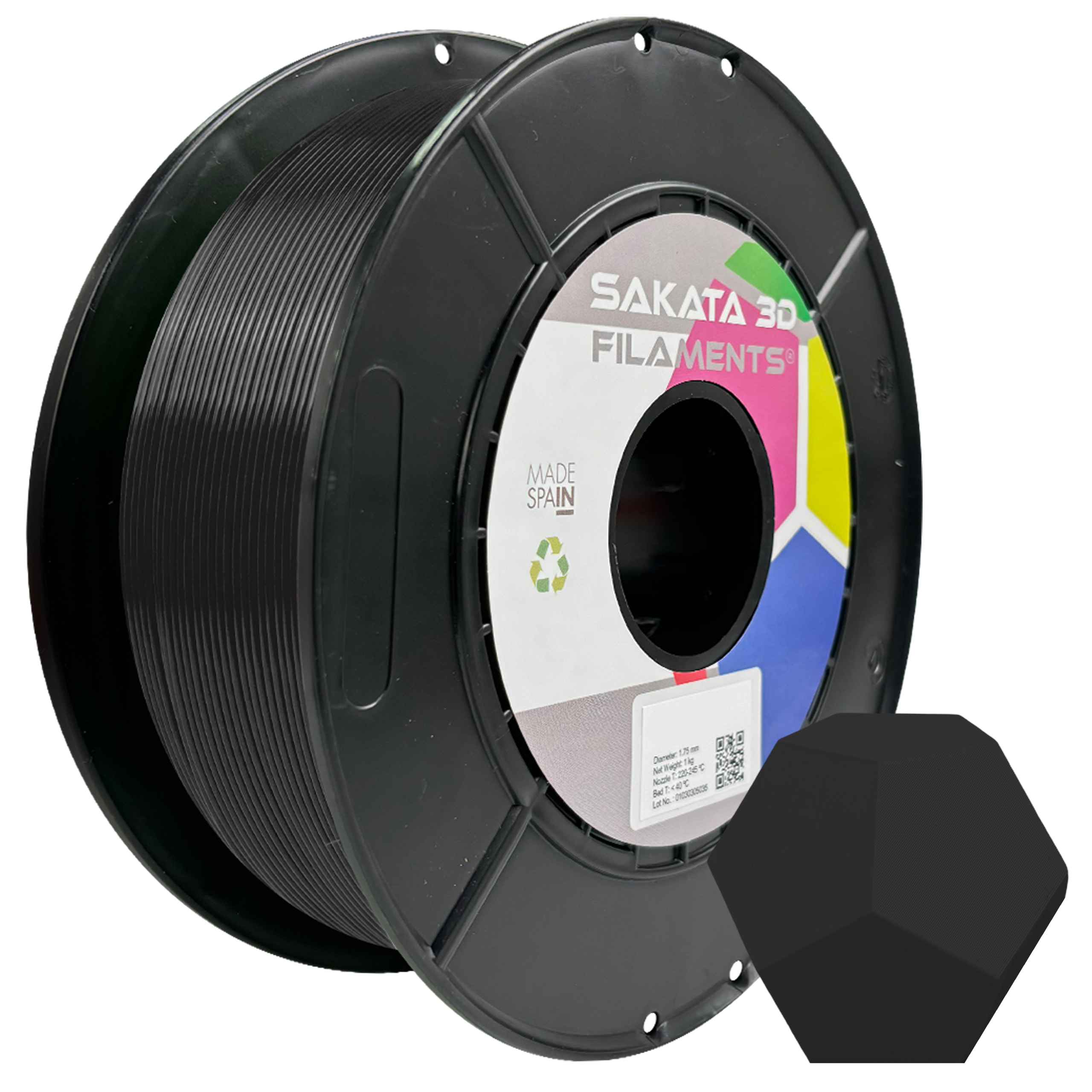 Filamento 3D Reciclado | Gris Antracita | PLA 850 | PLA HR 870 | PLA GO&PRINT | PETG | ABS_e | PLA FLEX 920 | Sakata 3D Filaments