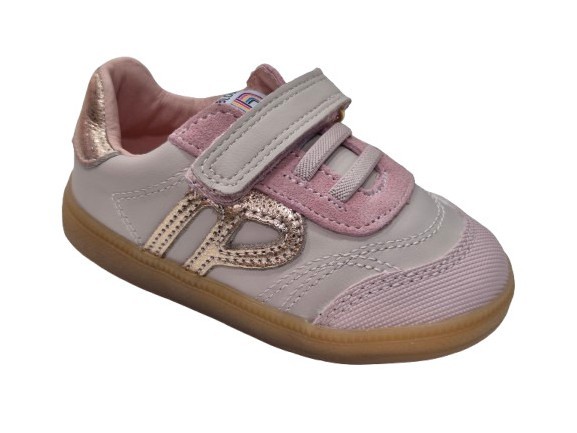 Zapatillas Deportivas Con Velcro Barefoot Para Niñas, Marca Pablosky, En Color Rosa. Pablosky
