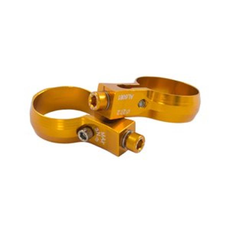 KCNC | Abrazadera Tija Sillín Portabidón SC-15 30.9mm Oro - Construida en aluminio 7075. Peso según fabricante: 26gr Color: Oro Medida: 30.9mm. Se entregan 2 unidades.