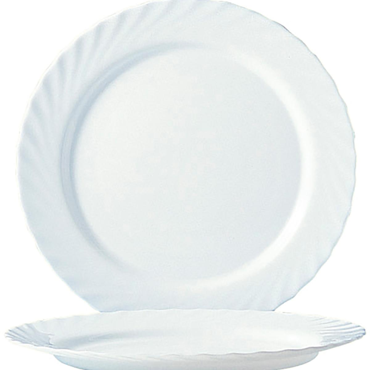 ARCOROC TRIANON Plato Pan Opal 15,5CM Blanco Brillo Fabricado en Francia Reciclable