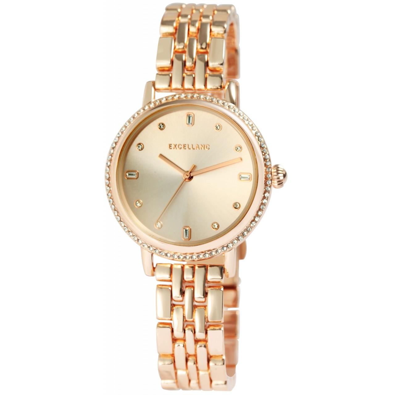 Reloj Excellanc® Mujer com Bracelete Metal e Acabamento Simili