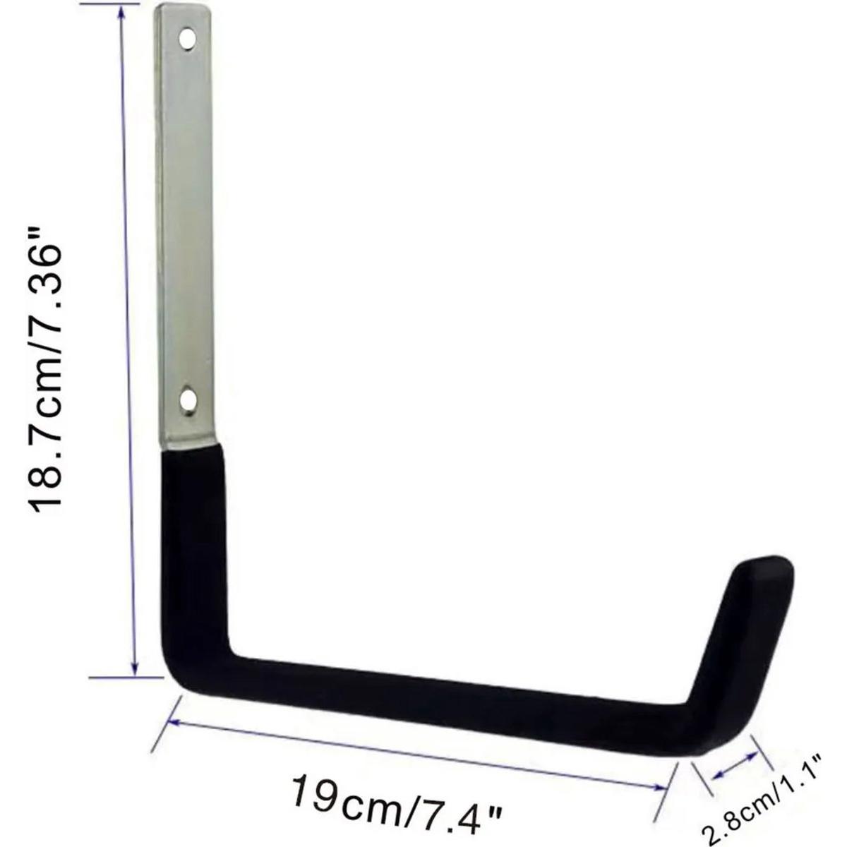 Ganchos de pared resistentes, con alta capacidad de carga, inoxidables, ideales para almacenamiento en garajes y estantes de pared (18,7 cm x 19 cm).