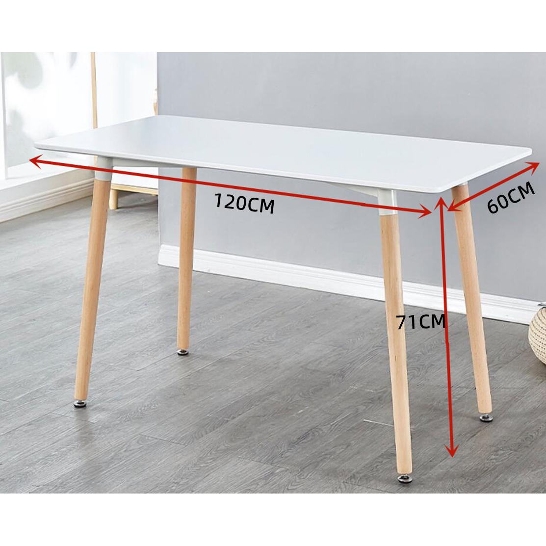 Mesa de comedor nórdica de rectángulo pata ancho comedor  para cocina, escritorio de estudio para el hogar,  mesa de centro de madera moderna, mesa cuadrado de oficina y conferencia, 120x60, 120x70 ,120x80cm