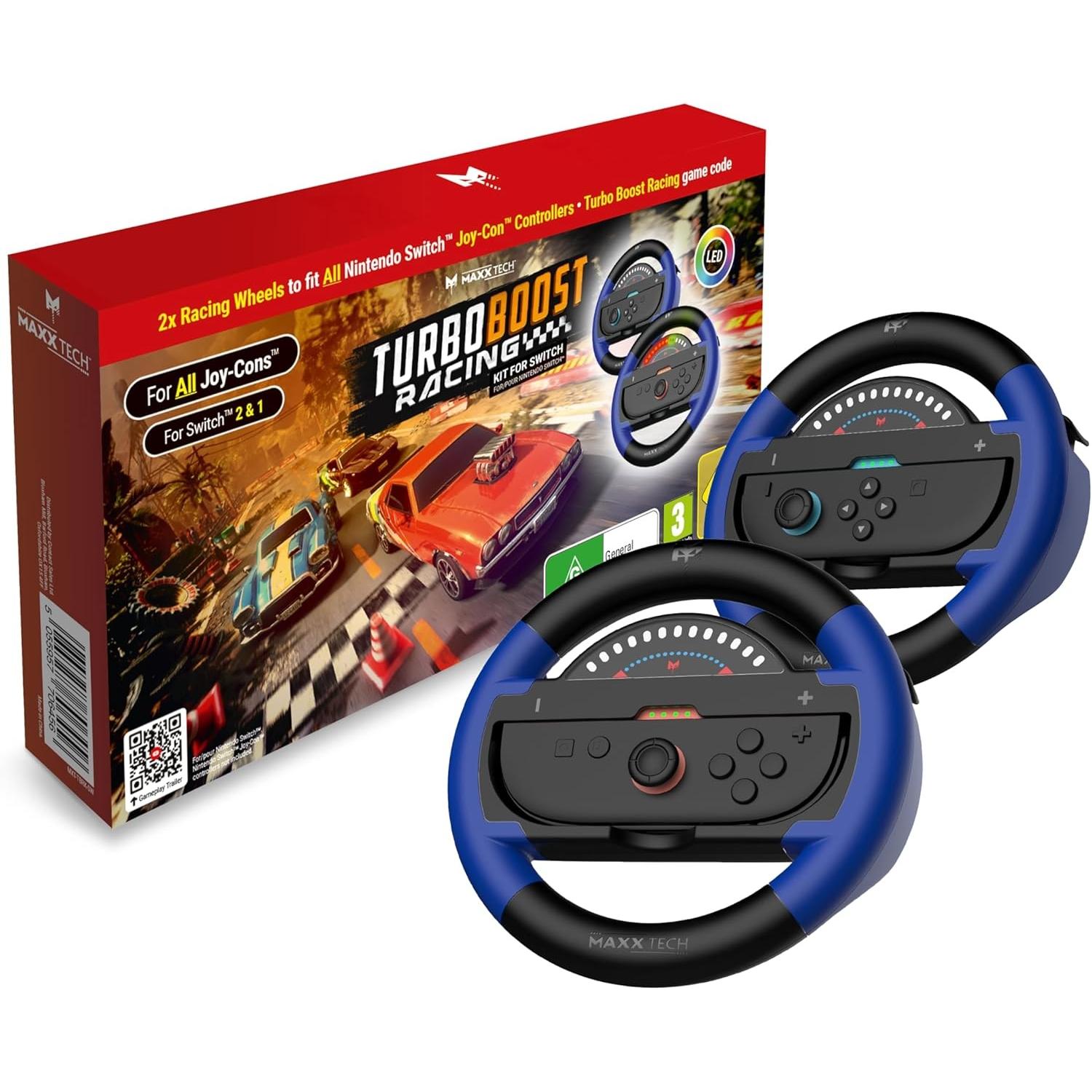 Maxx Tech - Turbo Boost Racing Kit - Nintendo Switch 1 & 2 Juego Fisico para Consola Nintendo Switch 2