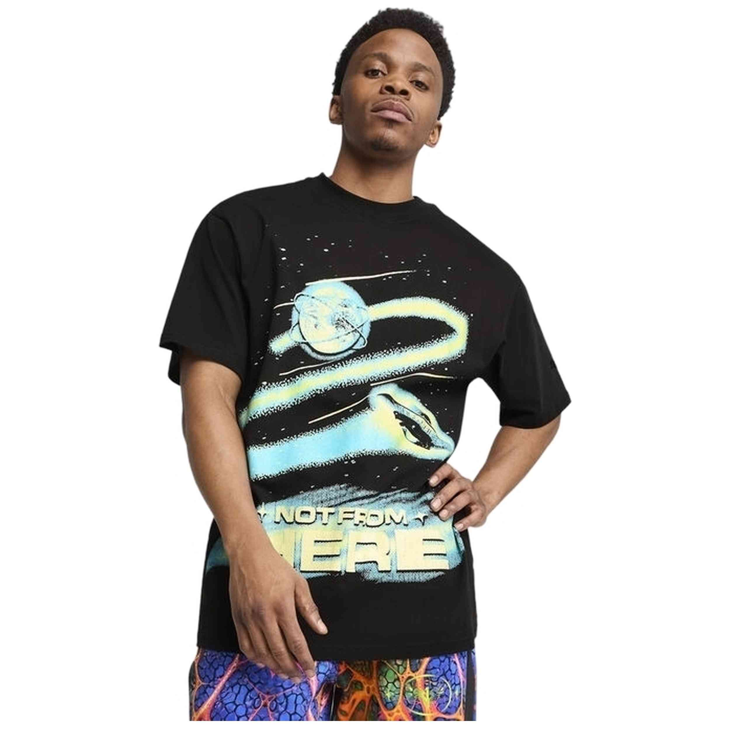 Camiseta De Manga Corta Puma modelo Puma Melo Alien Skins Tee II "Black" para Hombre en color Negro