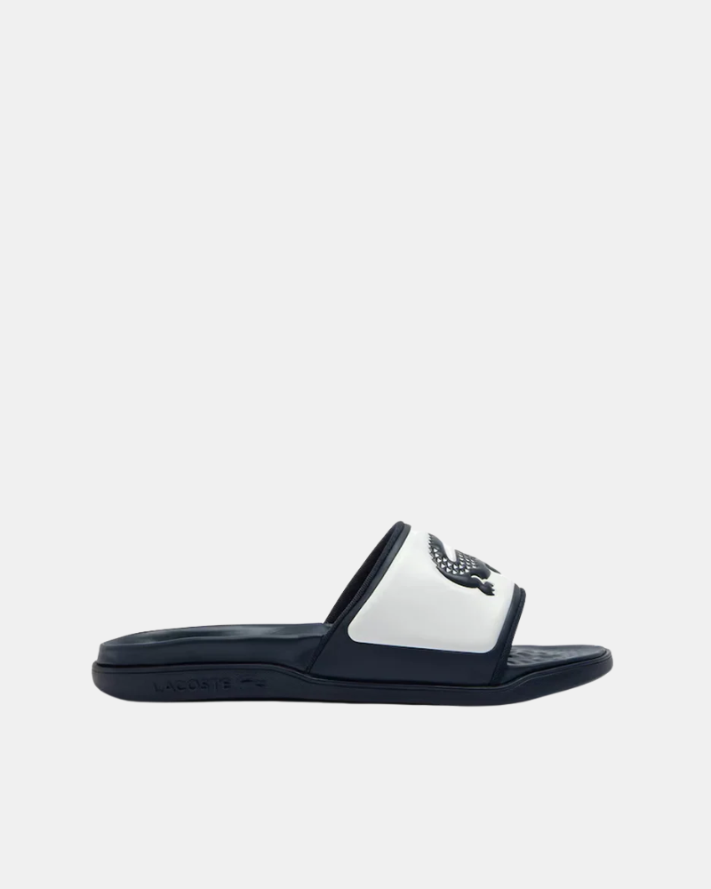 LACOSTE 49CMA0034 SERVE SLIDE Sandalias Chancletas Hombre Blanco