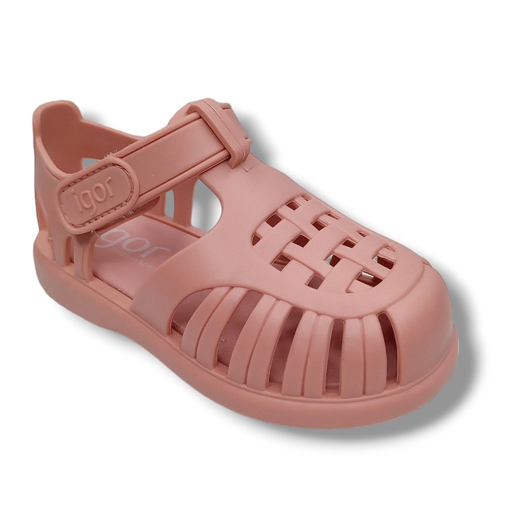 Igor Sandalia Cerrada Cangrejera S10271-197 TOBBY SOLID NUDE calzado niños De Agua Igor Summer ROYALE CORDONETS