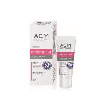 ACM - Crema Solar Facial Dépiwhite.M SPF 50+ 40ml / Antimanchas Acabado Invisible Textura Fluida No Comedogénica
