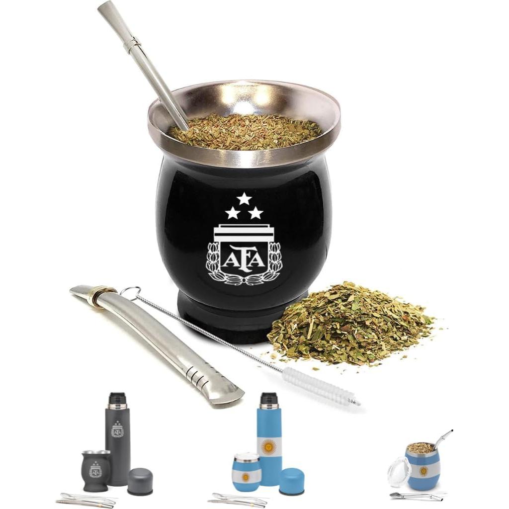 Aurum® Mate Argentino, Yerba Mate, Vajillas Completas Modernas, Te Matcha Kit, Bombilla Mate, Yerba Mate Argentina, Taza Calabaza, Bombilla para Mate, Termo Mate