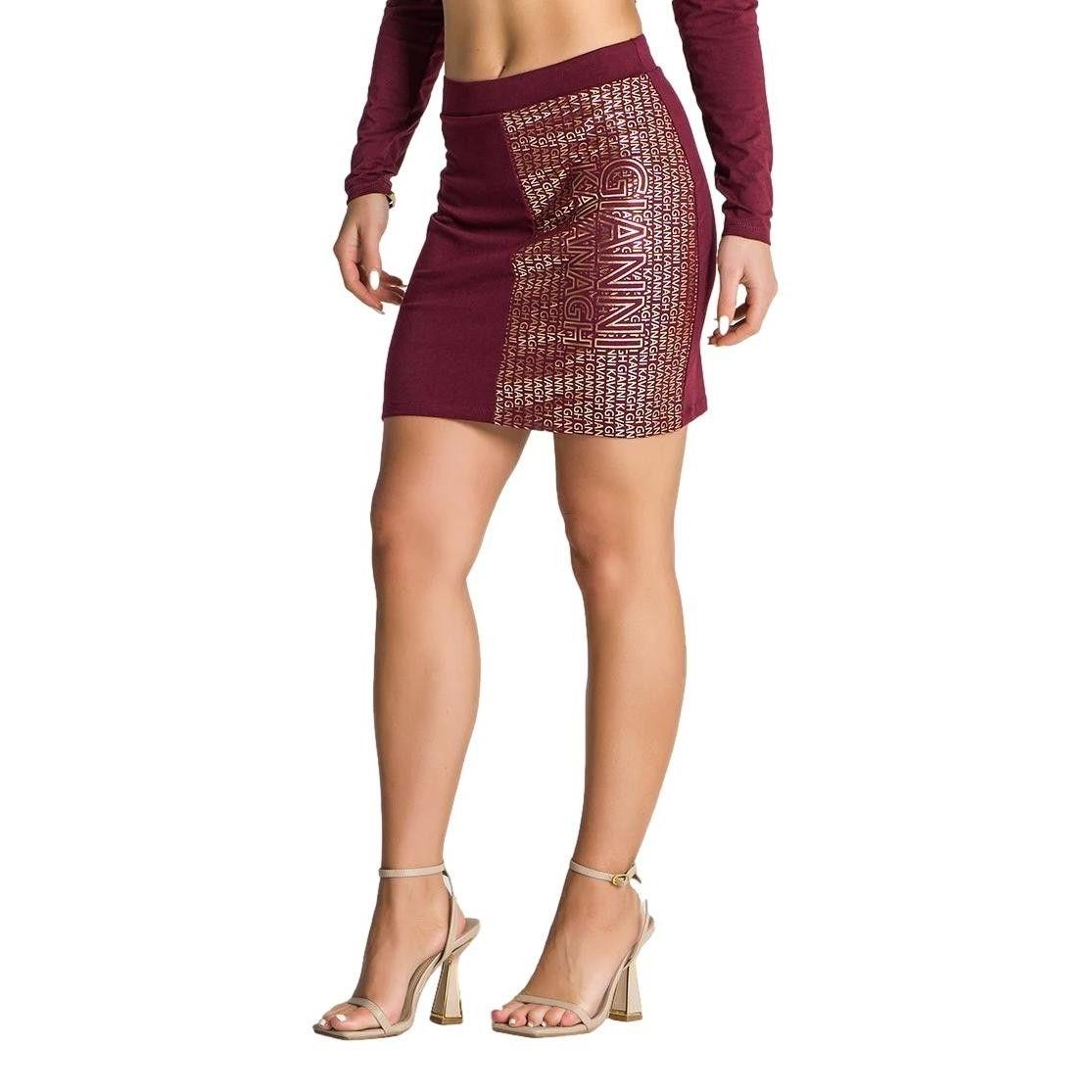 Gianni Kavanagh - Falda Subtle Burdeos - Colección Sutileza - Moda Mujer