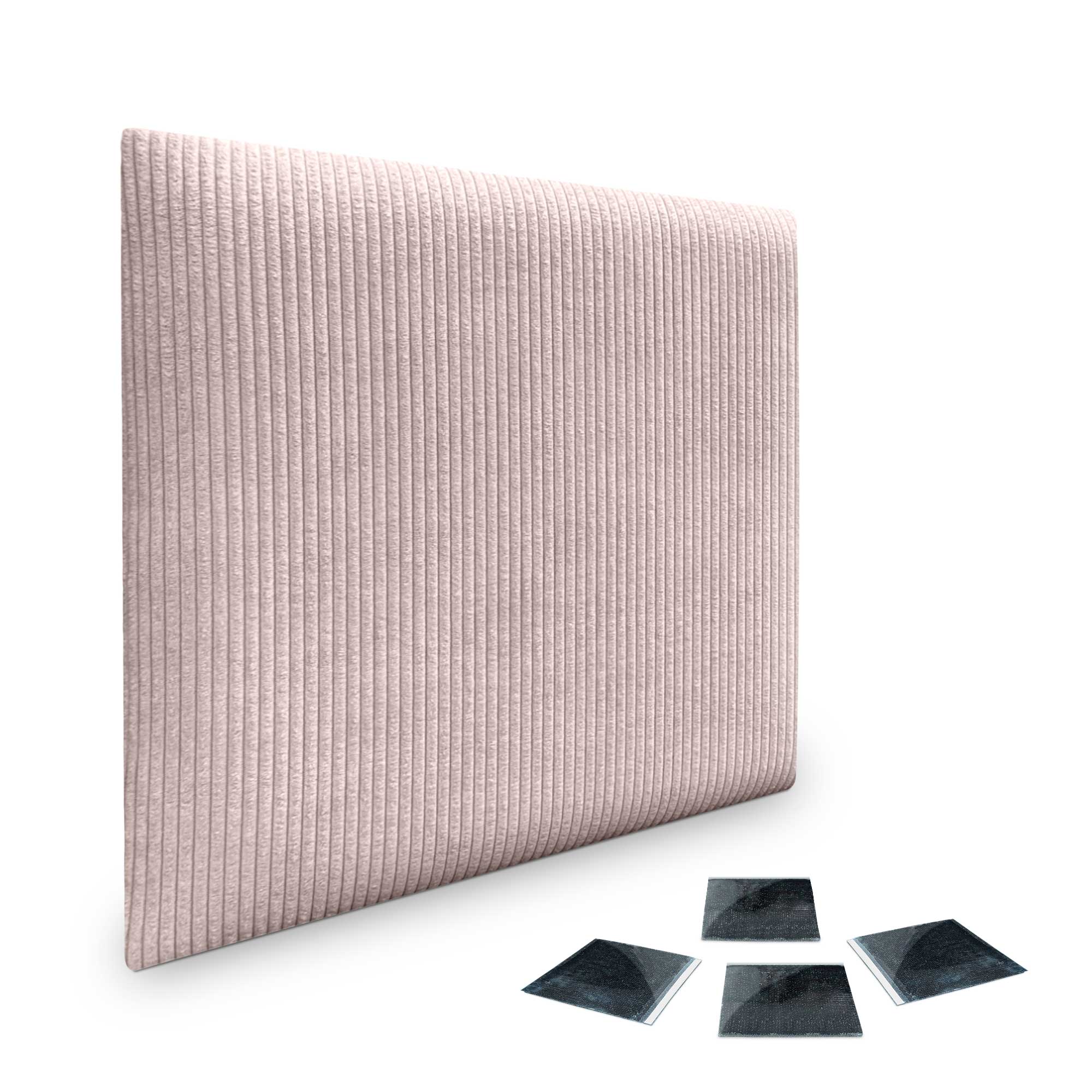 DHOME Juego de Paneles Tapizados en Pana Pack Autoadhesivos para Pared Acústicos Absorbentes Protección