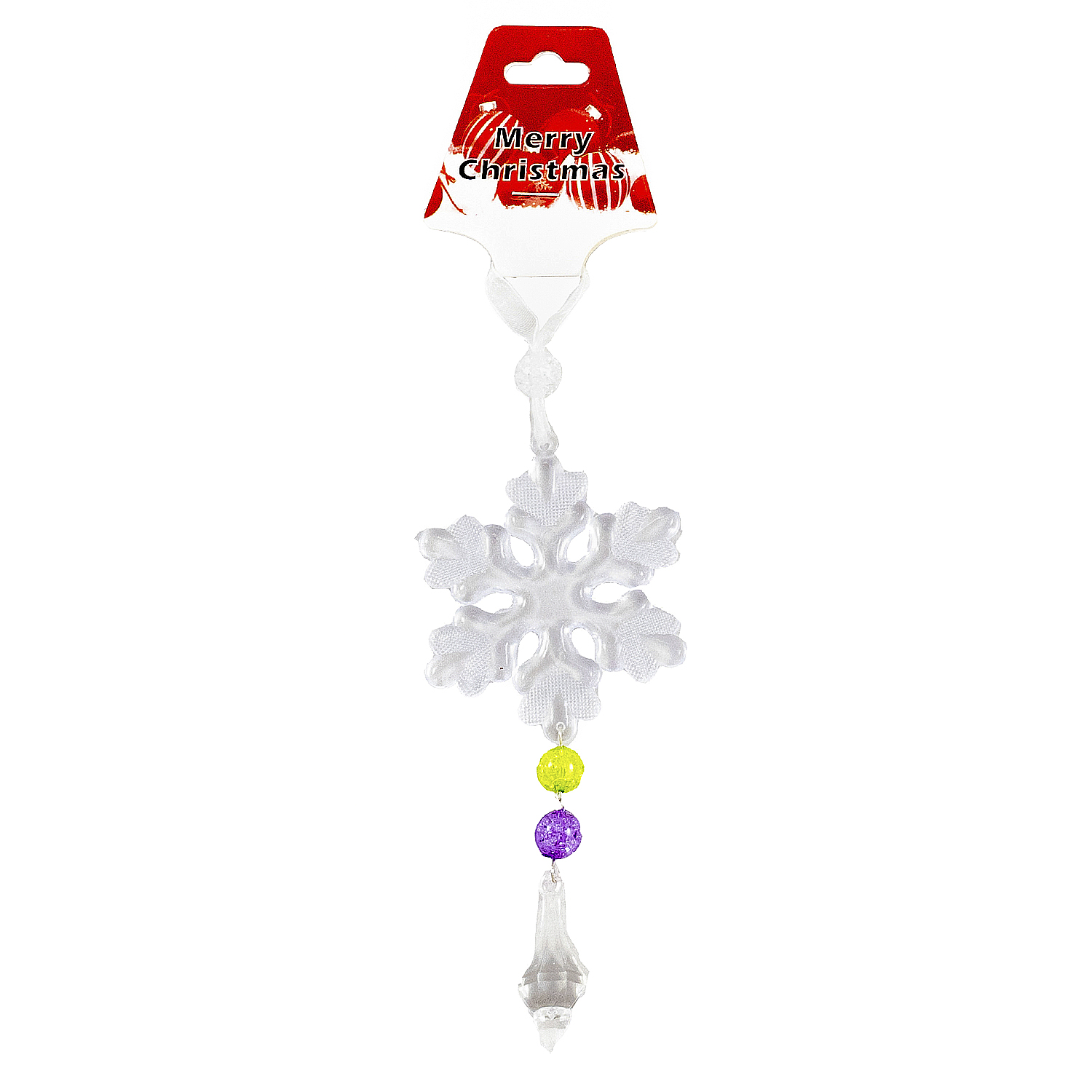 DAM. COLGANTE COPO DE NIEVE 6x1x20cm