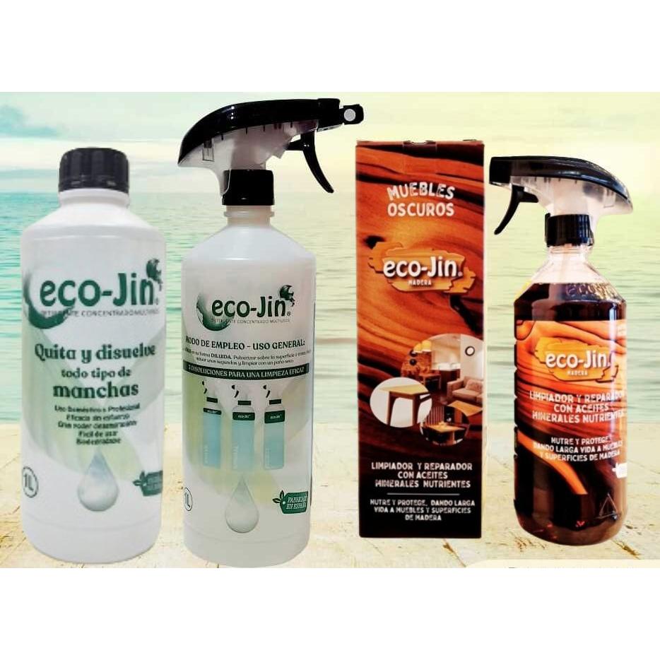 PACK LIMPIEZA ECO-JIN LIMPIADOR MULTIUSOS EXTRA CONCENTRADO + ECO-JIN OLEO LIMPIADOR RESTAURADOR ABRILLANTADOR MADERAS