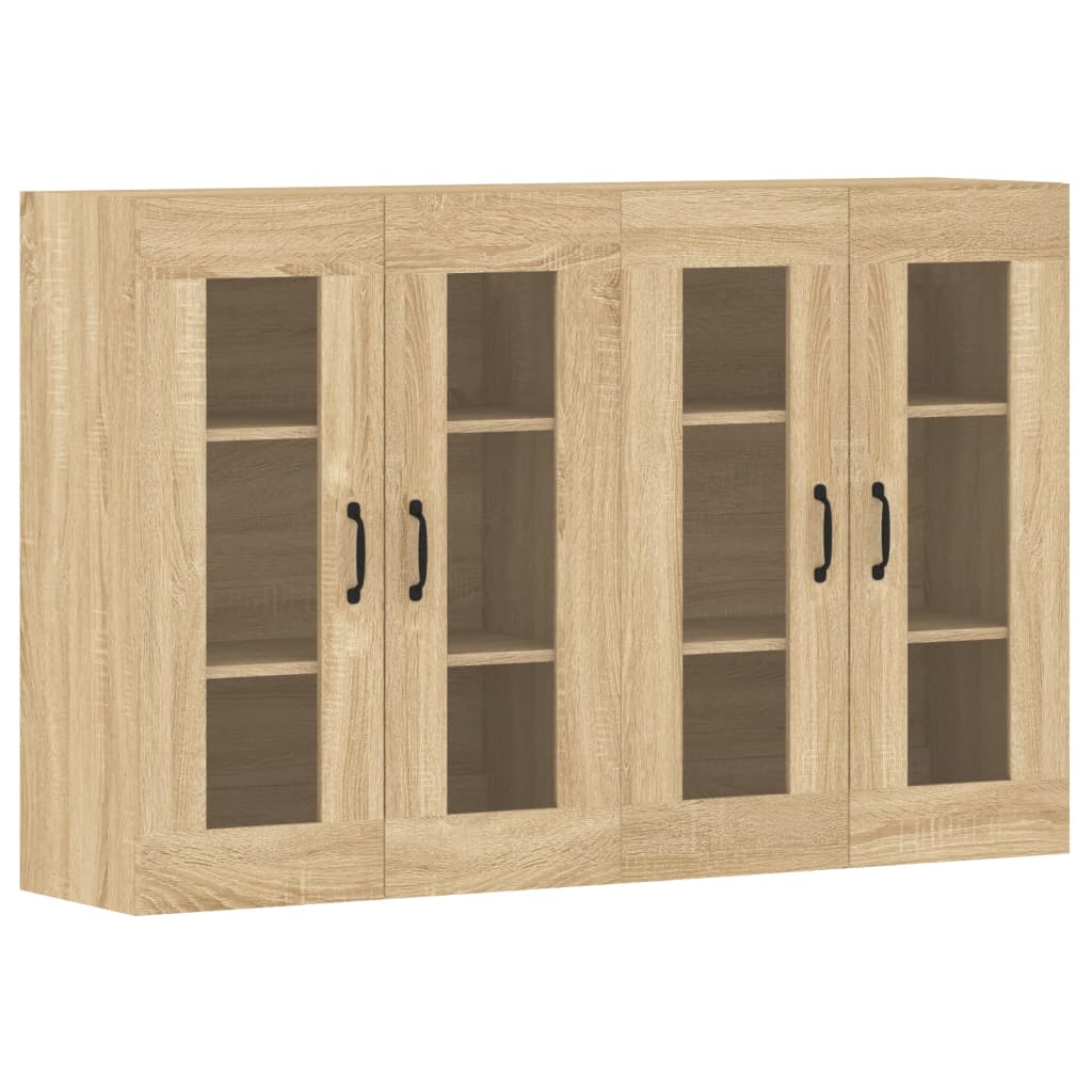 Armarios de Pared Vidaxl 2 Uds Madera Ingeniería Negro