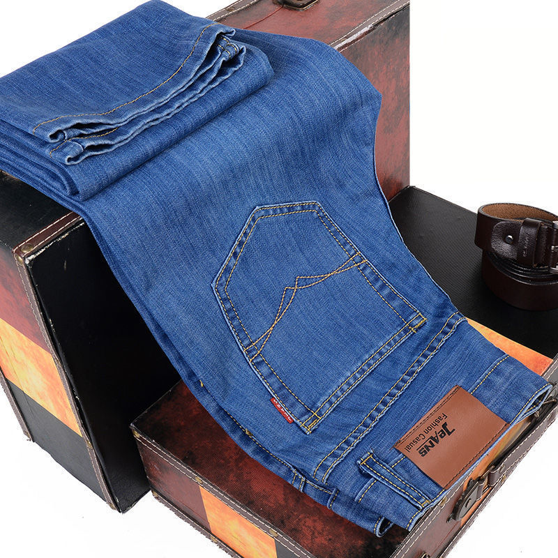 TK Nuevos Pantalones Vaqueros De Negocios Para Hombre Cómodos Y Suaves Moda Casual Ajustados Con Cierre De Cremallera Estilo Recto