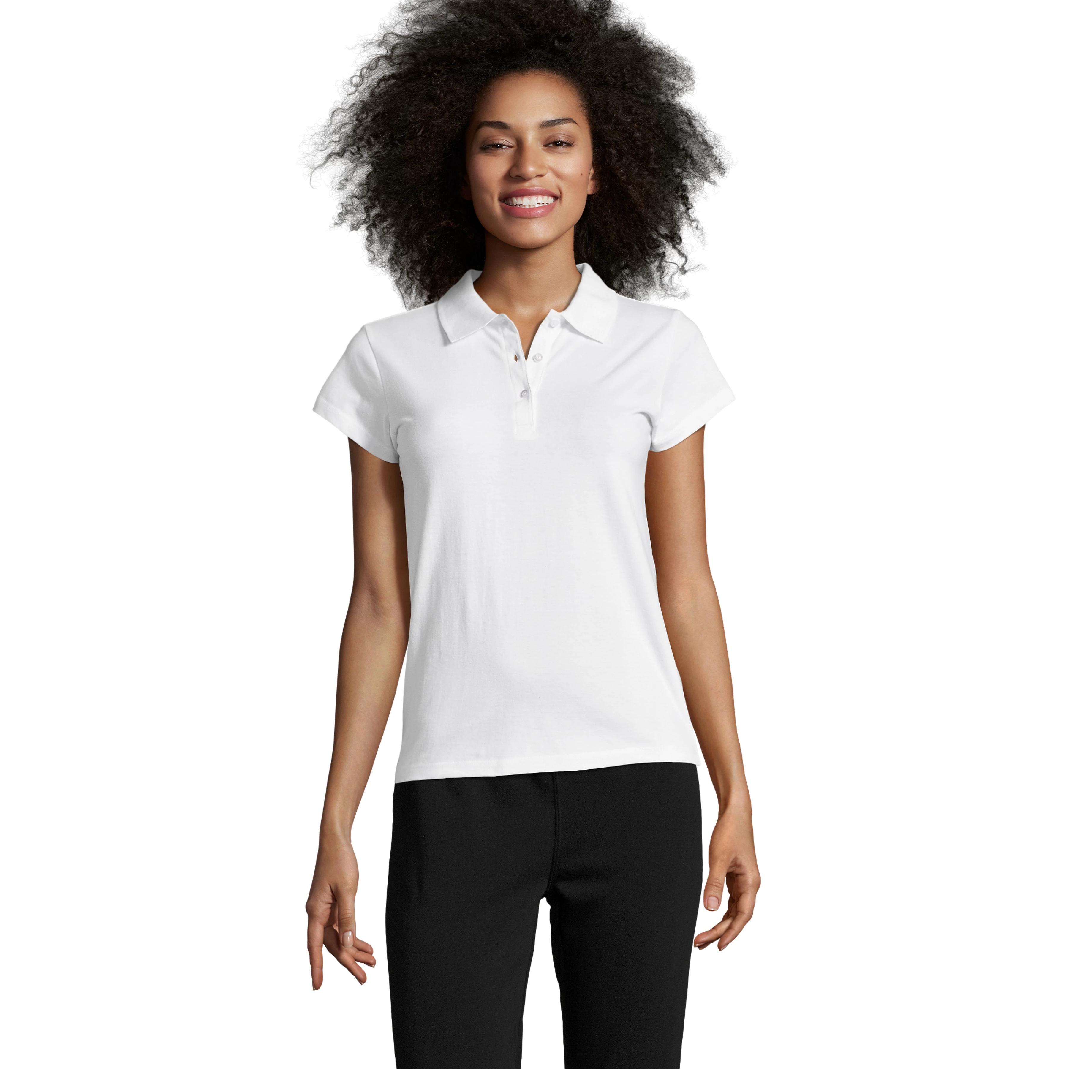 Polo para Mujer SOL'S Prescott en Algodón 100% Ringspun, Cuello Acanalado y Tapacosturas Reforzado, Ideal para Personalización, Varios Colores y Tallas Disponibles-marnaula - sols