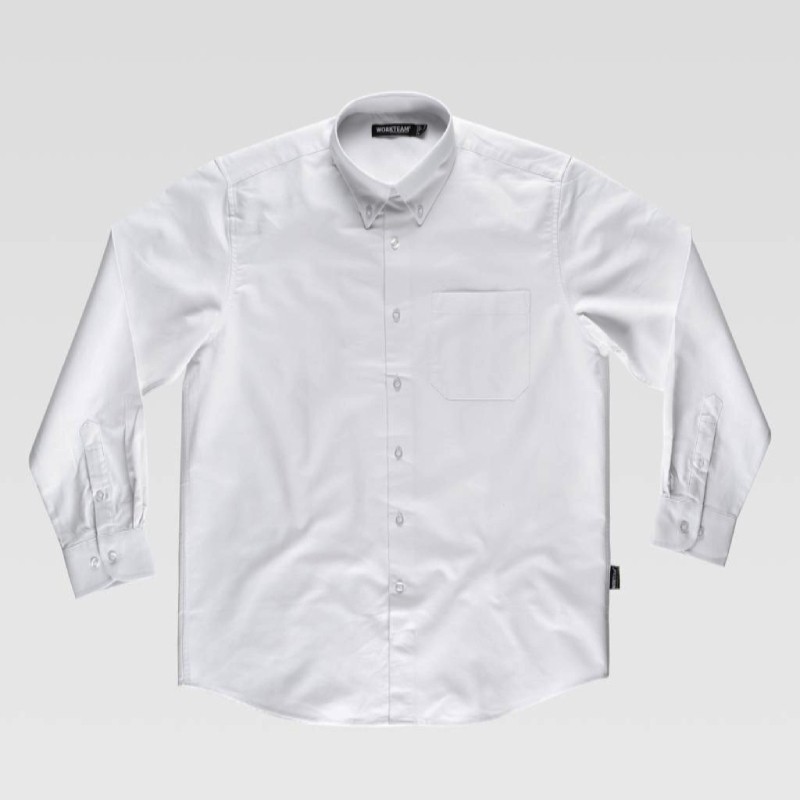 Camisa Sport Algodón Manga Larga Tejido Oxford