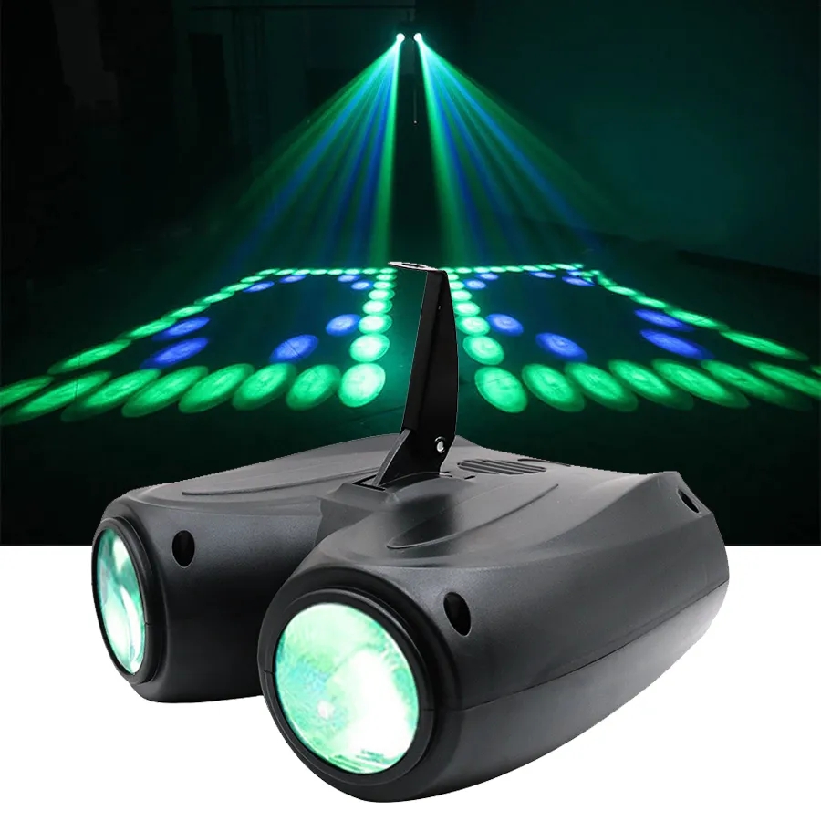 PRO - Foco de Escenario con Proyector de Doble Cañón y Efectos DJ - Patrones y Efectos de Escenario