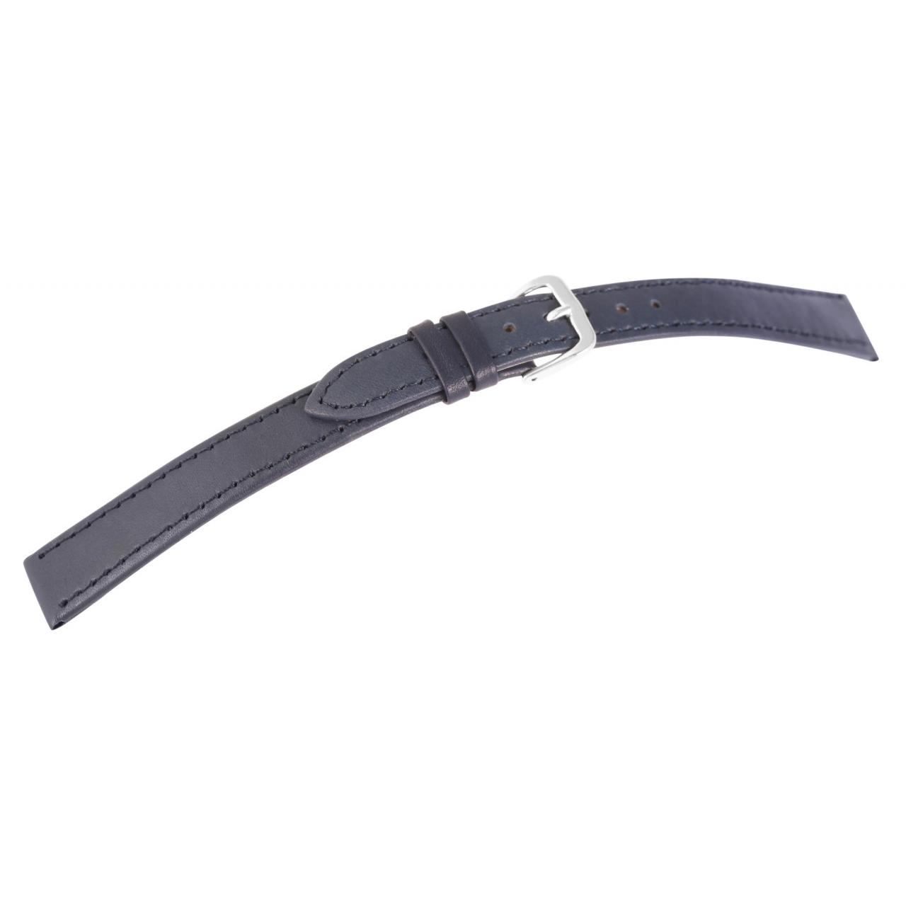 Mestre Artesão® Bracelete de Reloj Azul Escuro em Couro Genuíno - 14mm - 0425